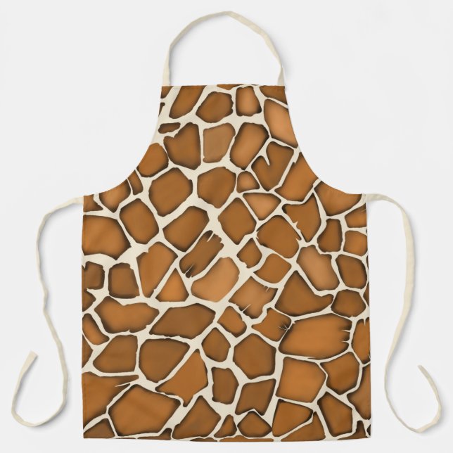 Giraffe Fur Patterned Print  Apron (Front)