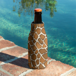 Giraffe Fur Patterned Print  Bottle Cooler
