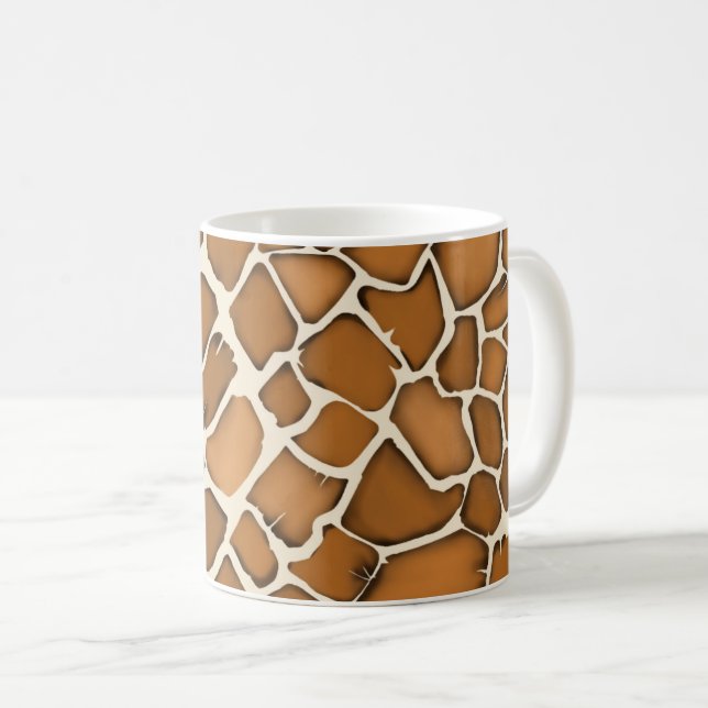 Giraffe Fur Patterned Print  Coffee Mug (Front Right)