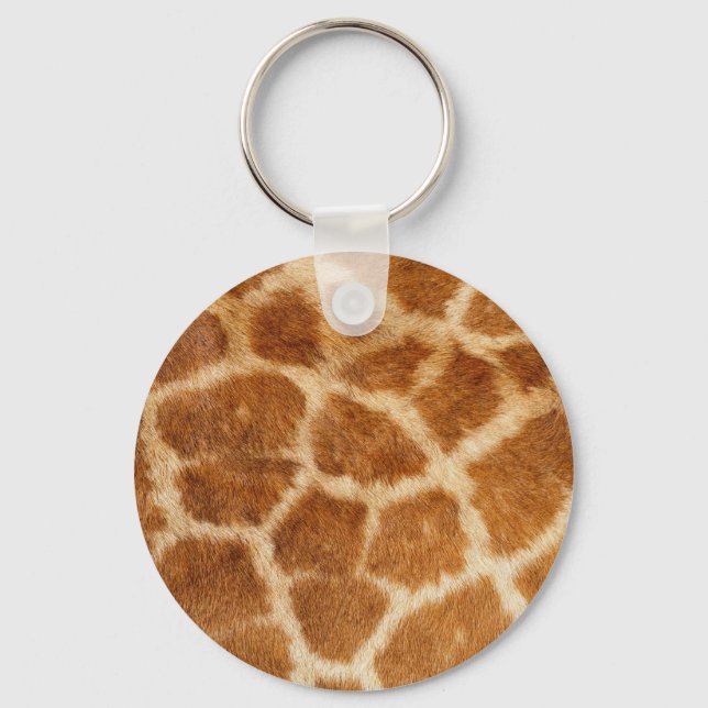 Giraffe Fur Print Key Ring (Front)