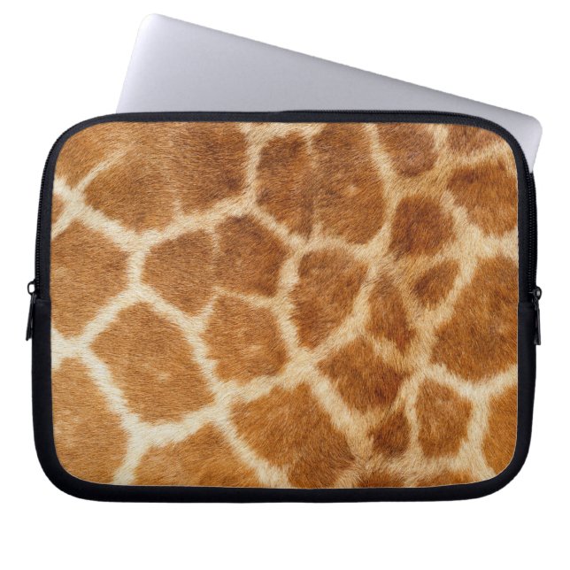 Giraffe Fur Print Laptop Sleeve (Front)