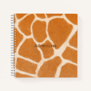 Giraffe Fur Realistic Animal Print Personalized Notebook
