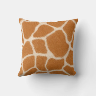 Giraffe Fur Realistic Spotted Wild Animal Small Cushion