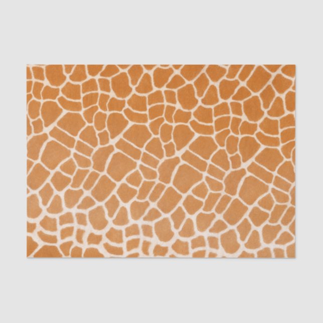 Giraffe Fur Spotted Realistic Wild Animal Print Ti Tissue Paper (Front)