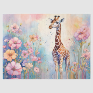 Giraffe Garden Pastel Tissue Paper
