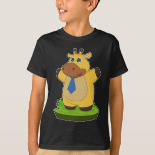 Giraffe Gentleman Necktie T-Shirt