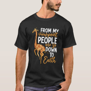 Giraffe Giraff Zoo Animal Cool Giraffe Print T-Shirt