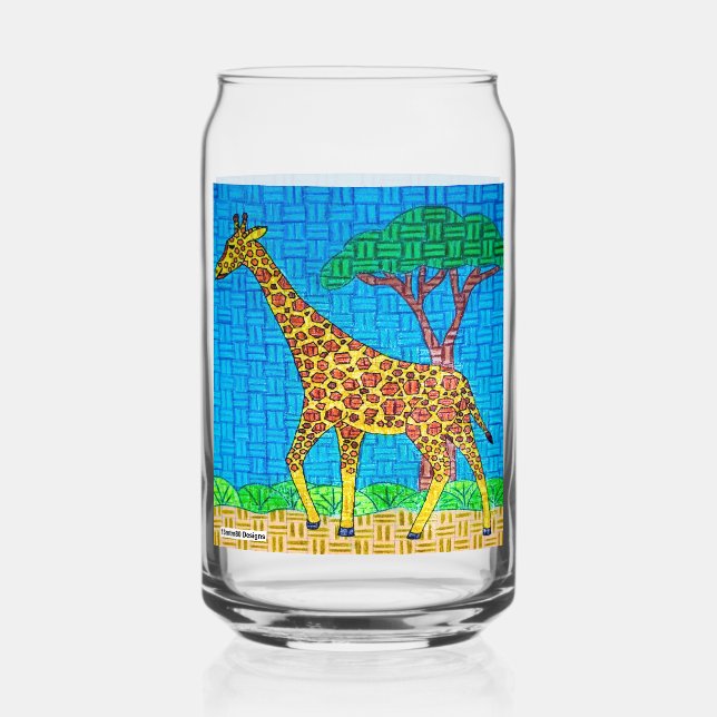 Giraffe - Glass Can (Front)