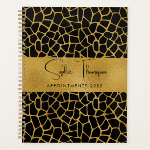 Giraffe gold golden new year planner