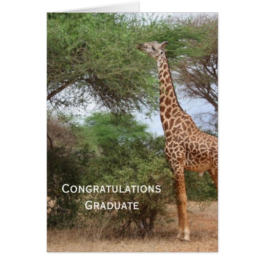 Giraffe Graduation Card