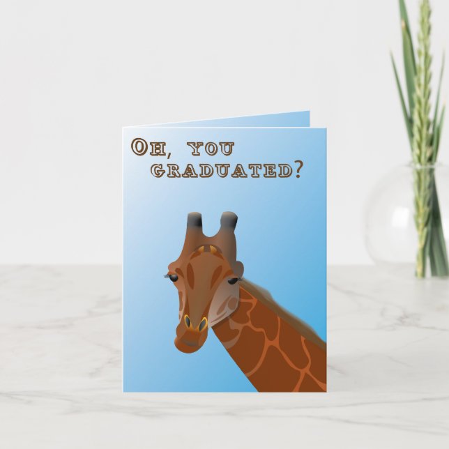 Giraffe Graduation Note Card (Front)