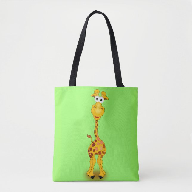 Giraffe GreenTote Bag (Front)