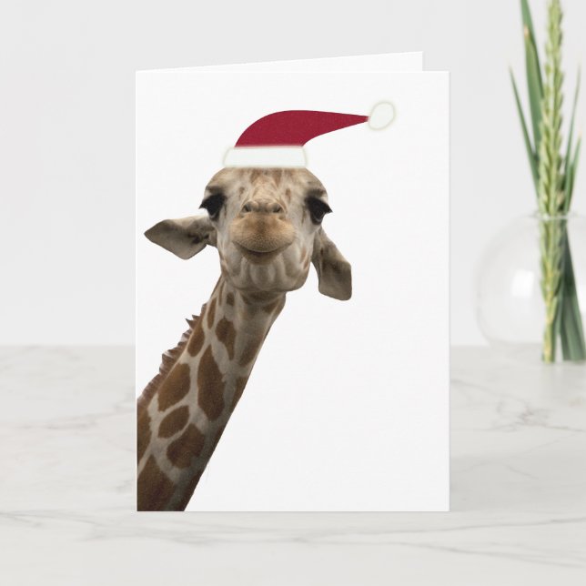 Giraffe Greetings Holiday Card (Front)