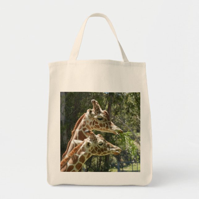 Giraffe Grocery Tote Bag (Front)