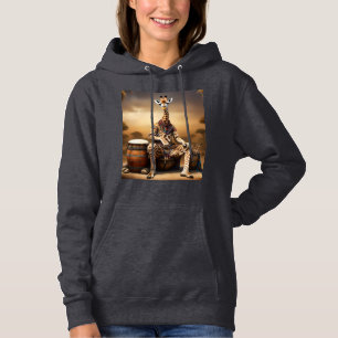 Giraffe Grooves: A Bongo Serenade in the Savanna, Hoodie