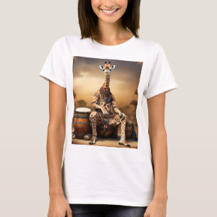 Giraffe Grooves: A Bongo Serenade in the Savanna, T-Shirt