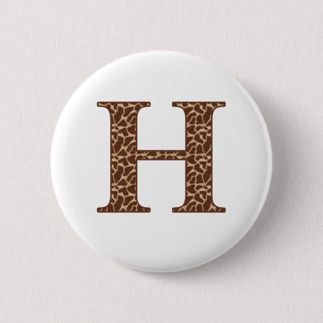 giraffe-h 6 cm round badge (Front)