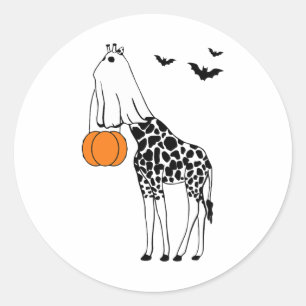 Giraffe Halloween Funny Halloween Outfit Costumes Classic Round Sticker