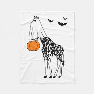 Giraffe Halloween Funny Halloween Outfit Costumes Fleece Blanket