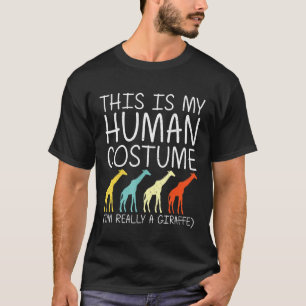 Giraffe Halloween Human Costume Ruminant Okapi Eas T-Shirt