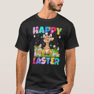 Giraffe Happy Easter Bunny Giraffe Easter Sunday T-Shirt