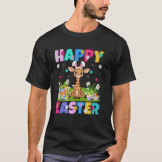 Giraffe Happy Easter Egg Hunt Bunny Ear Giraffe Ea T-Shirt