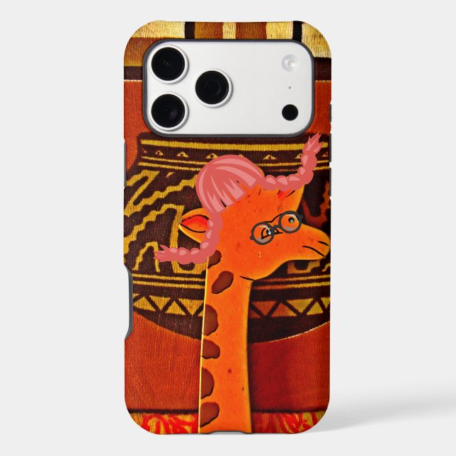 Giraffe Hat Art Print  iPhone 17 Pro Max Cases (Back)