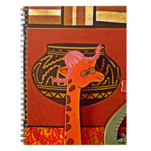 Giraffe Hat Art Print Notebook