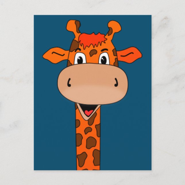 giraffe head and neck postcard (Front)