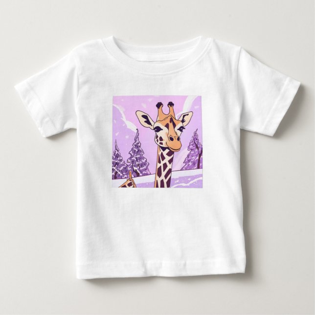 Giraffe Head Baby T-Shirt (Front)