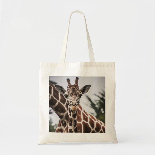 Giraffe head Giraffe fur print African Animal Tote Bag (Front)
