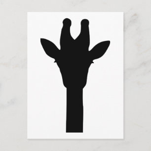 Giraffe head postcard