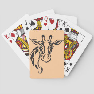 Giraffe Head Tattoo Art Playing Cards