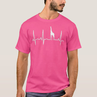 Giraffe Heartbeat Funny  for Giraffe Lovers T-Shirt
