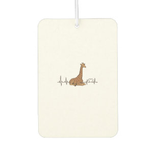 Giraffe Heartbeat Vintage Engraving Shirt Design_1 Car Air Freshener