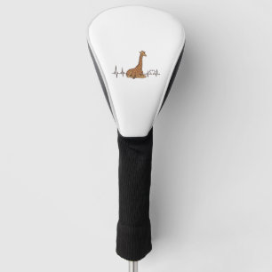 Giraffe Heartbeat Vintage Engraving Shirt Design_1 Golf Head Cover