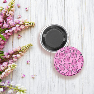 Giraffe hearts magnet