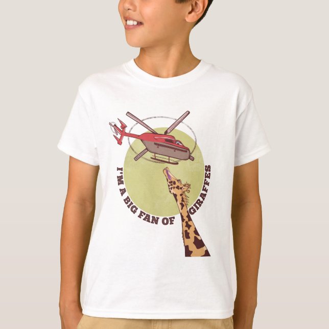 Giraffe Helicopter T-Shirt (Front)
