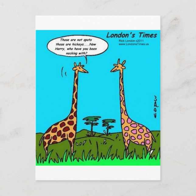 Giraffe Hickeys Funny Gifts Tees Mugs & Cards (Front)