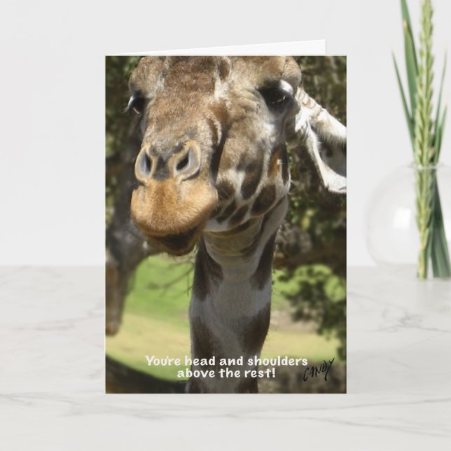 Giraffe Holiday Card (Front)