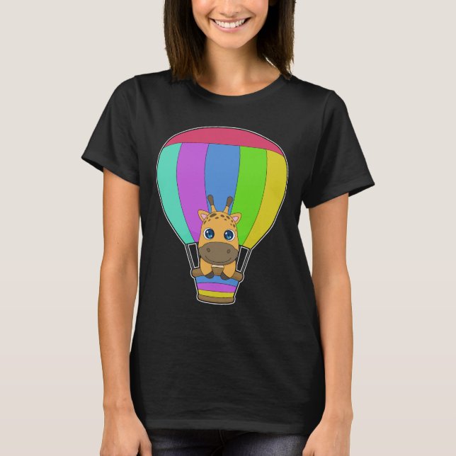 Giraffe Hot air balloon T-Shirt (Front)