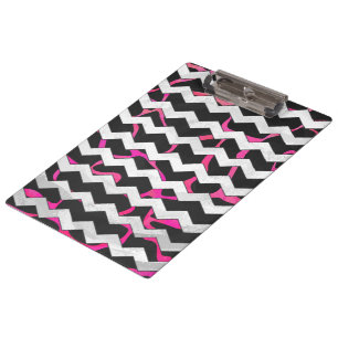 Giraffe Hot Pink and Black Print Clipboard