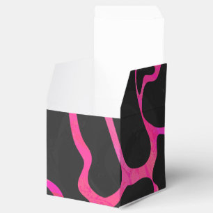 Giraffe Hot Pink and Black Print Favour Box
