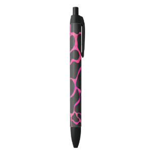 Giraffe Hot Pink and Black Print Ink Pen