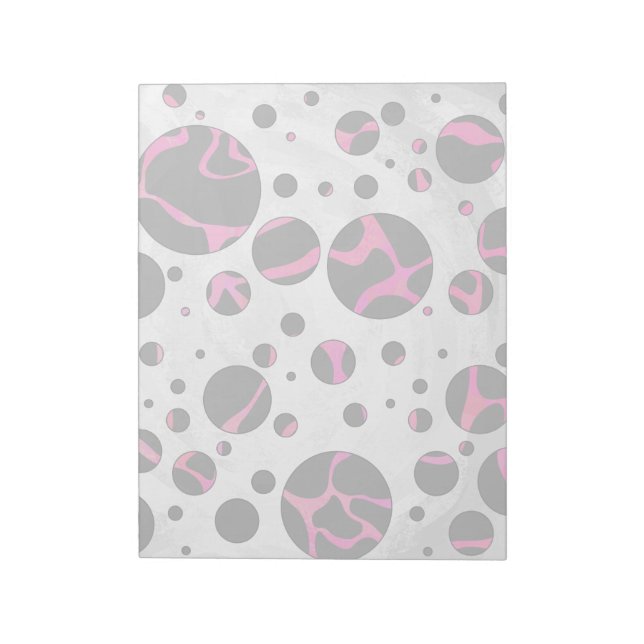 Giraffe Hot Pink and Black Print Notepad (Rotated)