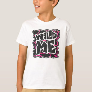 Giraffe Hot Pink and Black Print T-Shirt