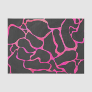 Giraffe Hot Pink and Black Print Tissue Paper