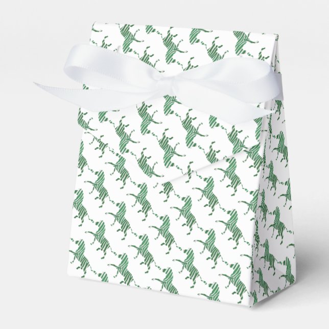 Giraffe Hot Pink and Black Silhouette Favour Box (Front Side)