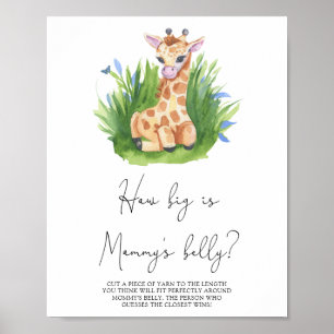 Giraffe - How big is mummy's belly game Poster