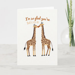 Giraffe I Am So Glad Youre Mine Card